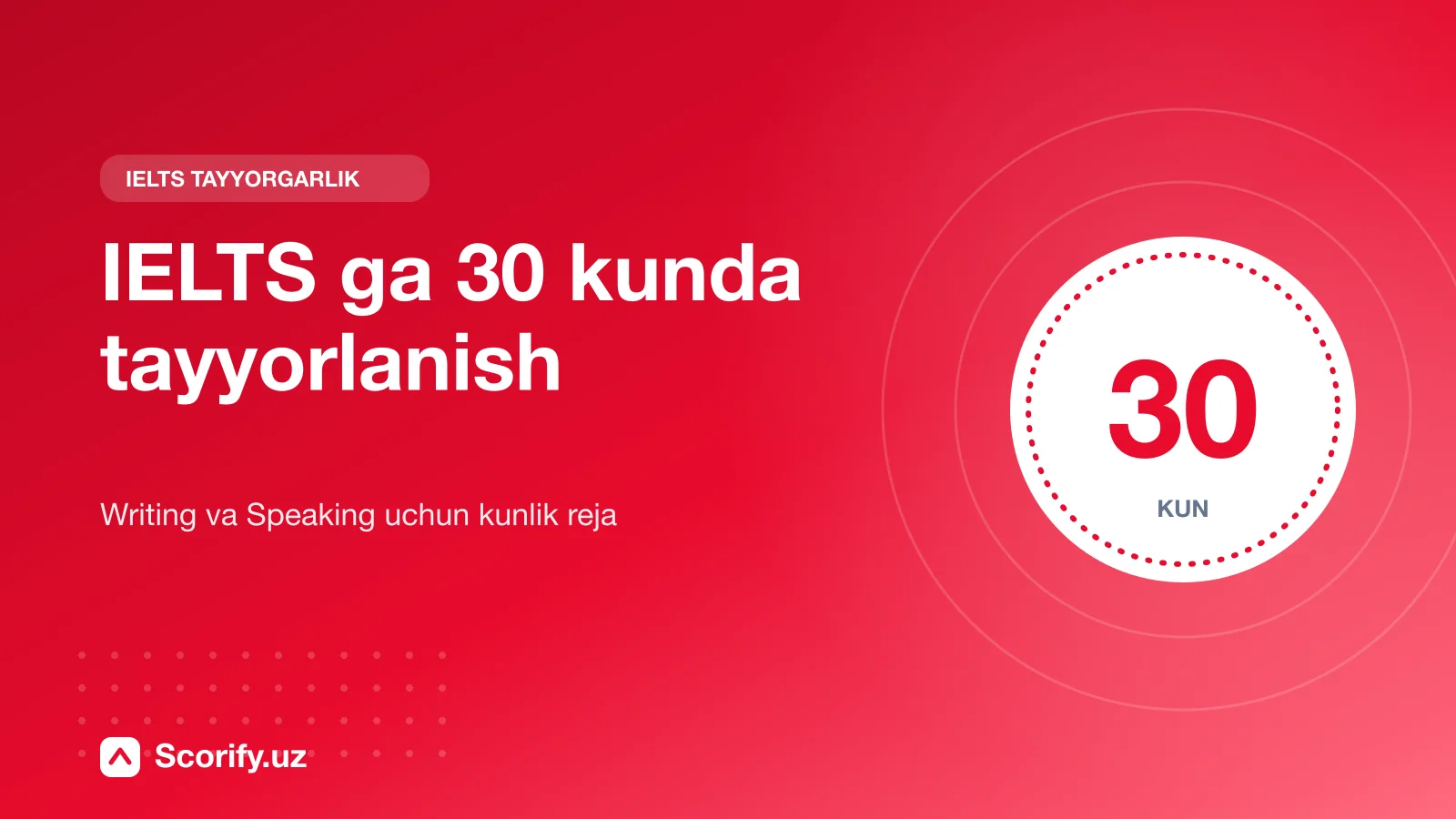 Muqova: IELTS ga 30 kunda tayyorlanish